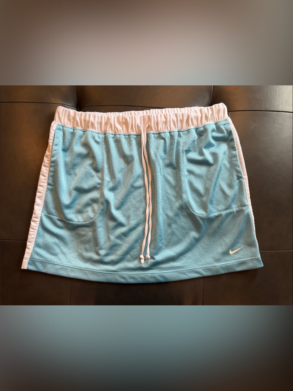 Nike Y2K Light Blue Athletic Jersey Skirt